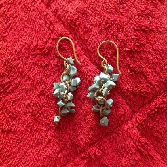 2 Vintage Turquoise Chip Necklaces with Earrings - Picture 6 of 6